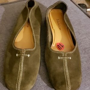 Green Suede Loafers